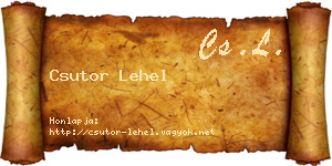 Csutor Lehel névjegykártya